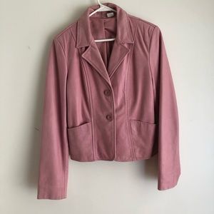 Women’s Pink Leather Jacket Size XL